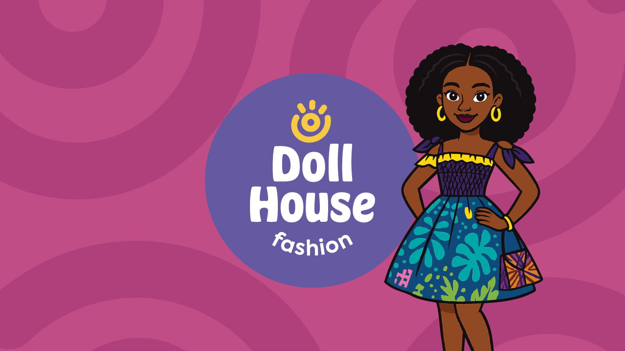 Doll House Fashion e-commerce website showcasing African-inspired children’s doll clothing